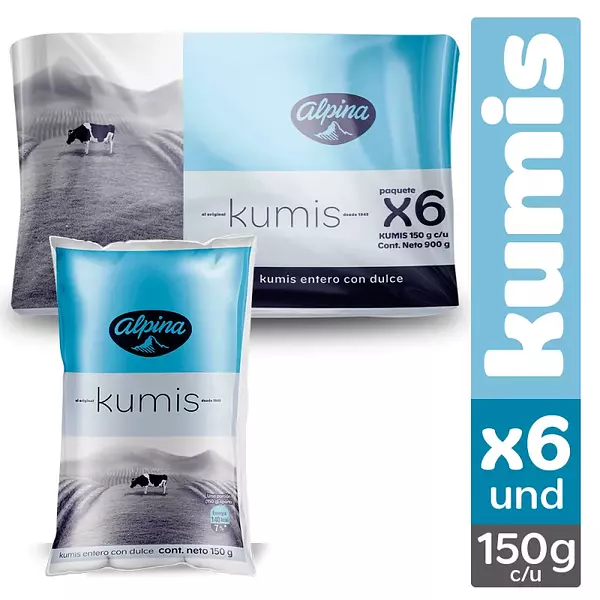 Kumis Alpina 6 Unidades X150g C/U