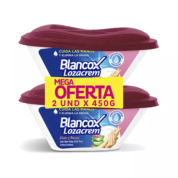 Lavaloza Lozacrem Aloe Rosas 2 Uniades X450 Gr