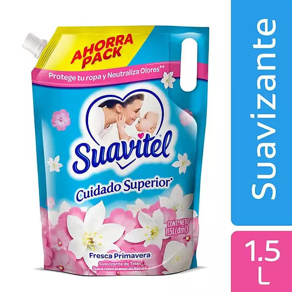 Suavizante Suavitel Cuidado Superior Fresca Primavera 1.5 Lt