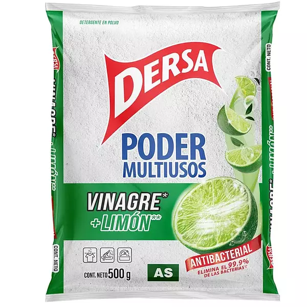 Detergente Dersa Vinagre + Limón Antibacterial 500g