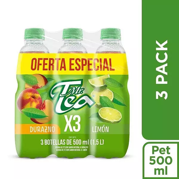 Bebida Mr. Tea Surtido 3 Unidades X500ml C/U