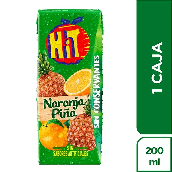 Jugo Hit Naranja Piña X 200 Ml