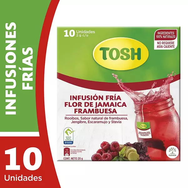 Infusión Tosh Fría Flor Jamaica Frambuesa 20g