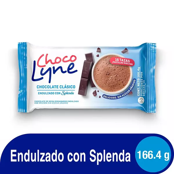 Chocolate Chocolyne Clásico Endulzado Con Splenda X166.4g