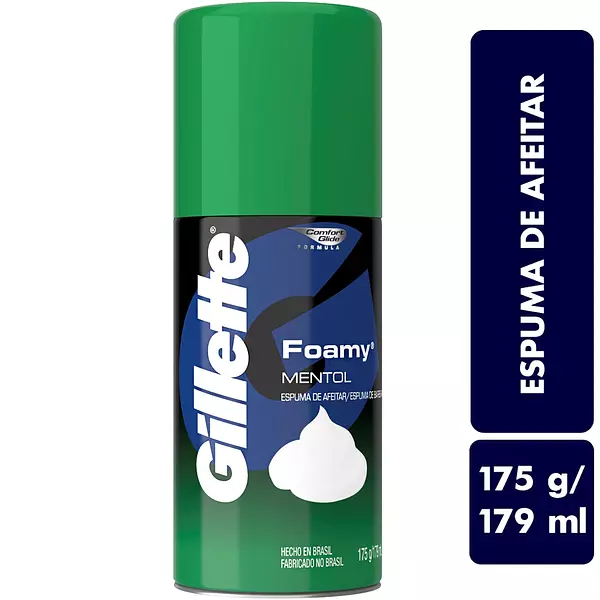 Espuma De Afeitar Gillette Foamy Mentol 175 G