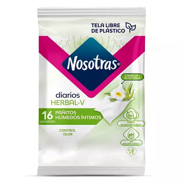 Pañitos Íntimos Nosotras Herbal X16 Unidades