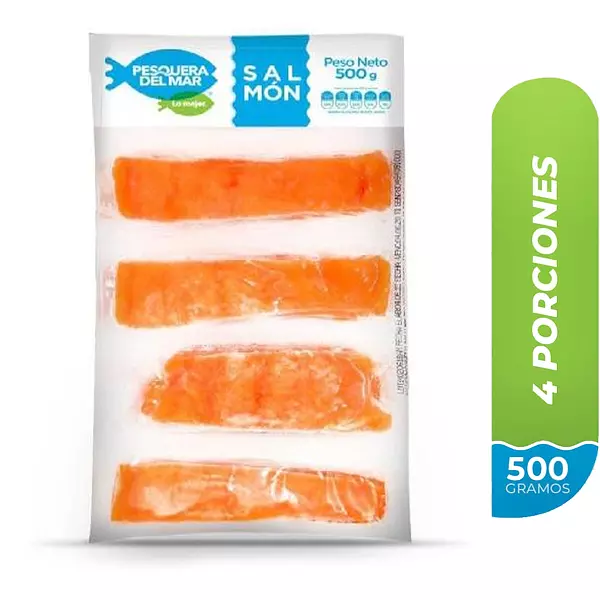 Filete De Salmón Pesquera Del Mar X3 Porciones X500g