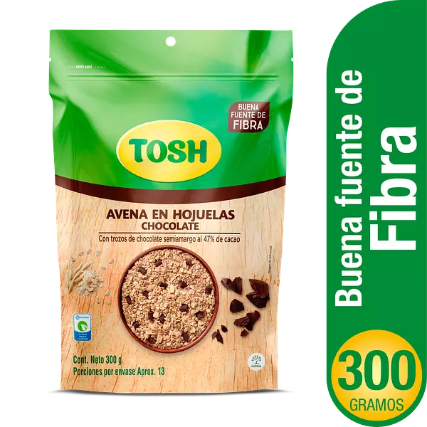 Avena En Hojuela Con Trozos De Chocolate Tosh 300g