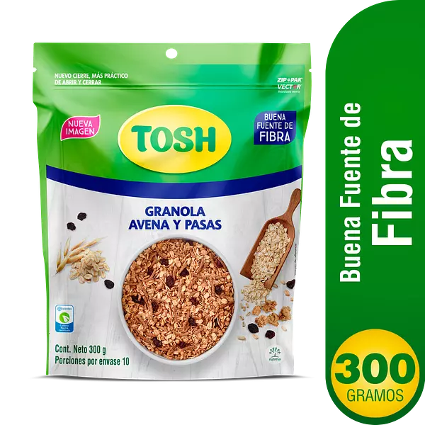 Granola Avena Y Pasas Tosh 300g