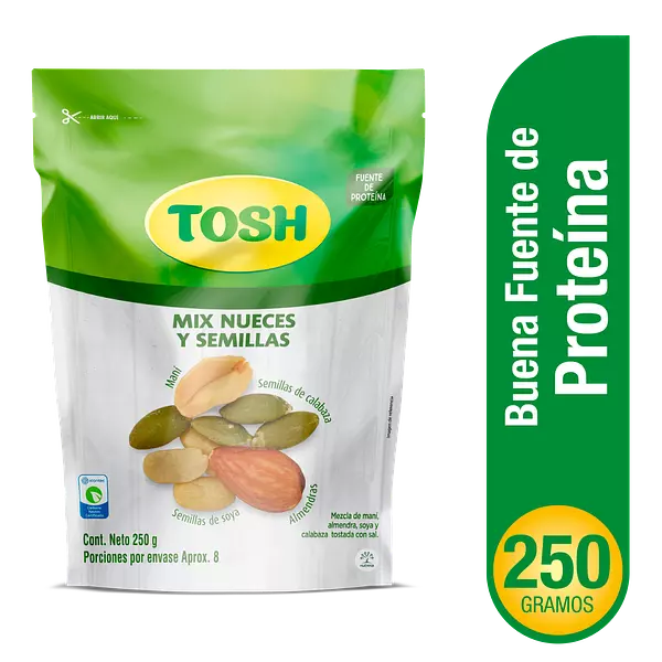 Mix Maní, Nueces Y Semillas Tosh 250g