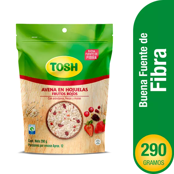 Avena En Hojuelas Frutos Rojos Tosh 290g