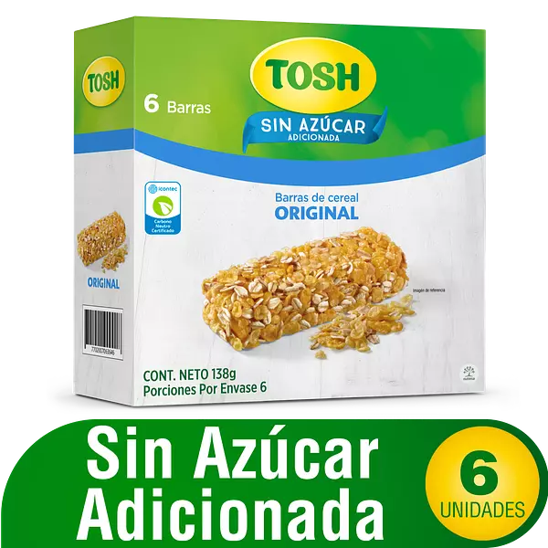 Barras De Cereal Original Tosh Sin Azúcar 138g