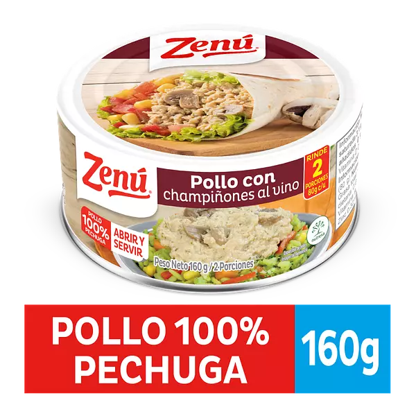 Pollo Champiñones Al Vino Zenú 160g