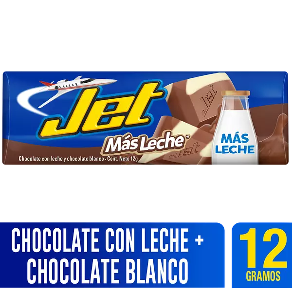 Chocolate Con Leche Jet Calcio 12g