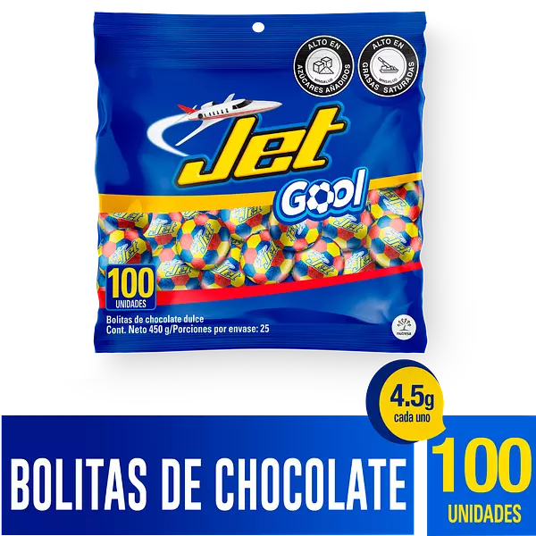 Bolitas De Chocolate Jet Gool 450g