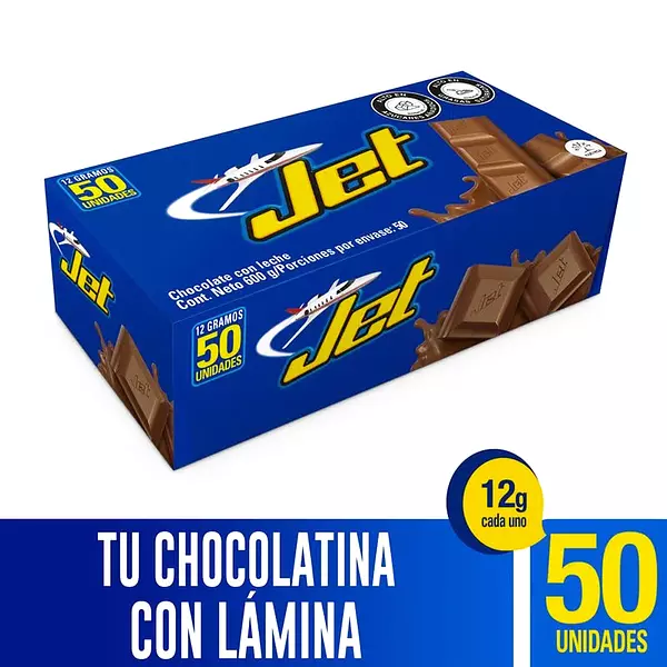 Chocolatinas Jet 50 Unidades 600g