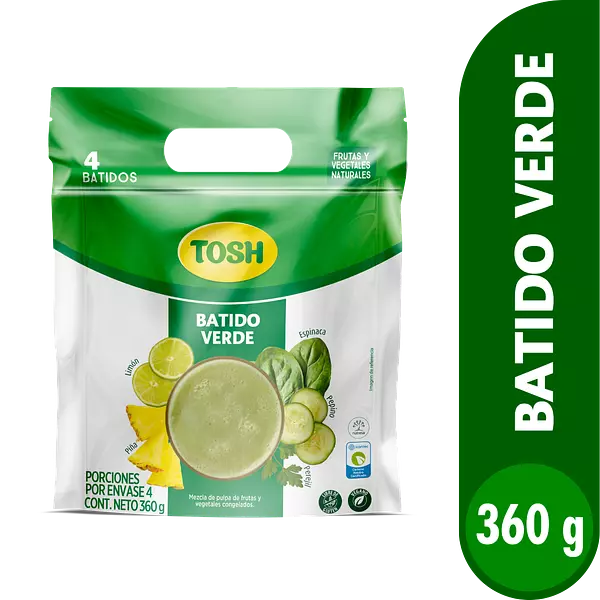 Bebida Congelada Tosh Verde X 360 Gr