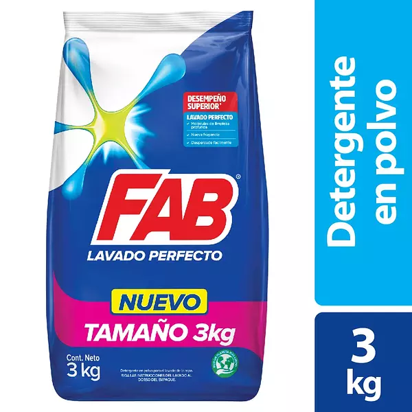 Detergente Fab En Polvo 3000g