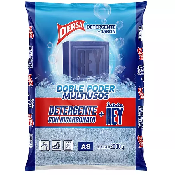 Detergente Dersa Bicarbonato + Jabón Rey 2000g