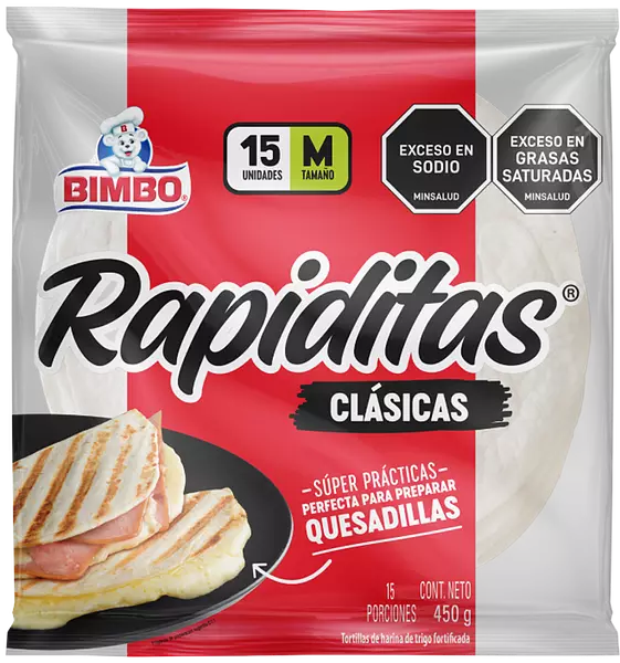 Tortillas Blancas Bimbo 15 Und Tamaño M 450g