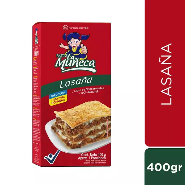 Pasta Lasagna La Muñeca X400g