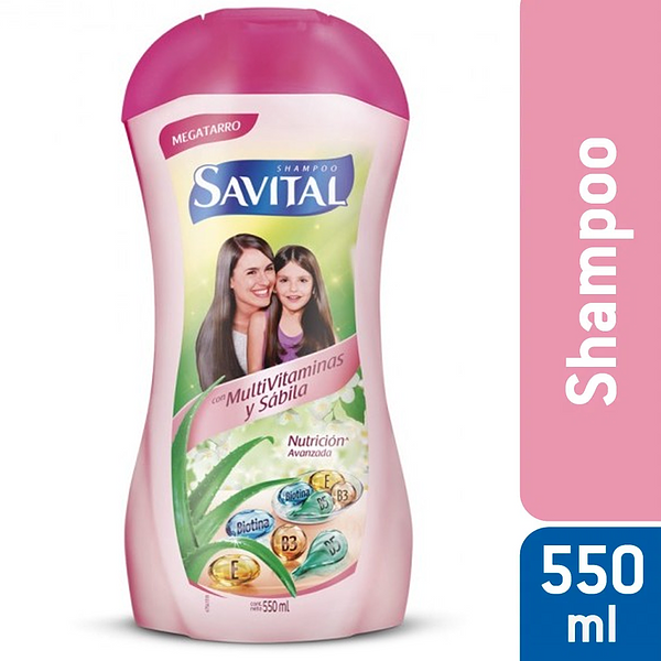 Shampoo Savital Multivitaminas Y Sábila 550ml