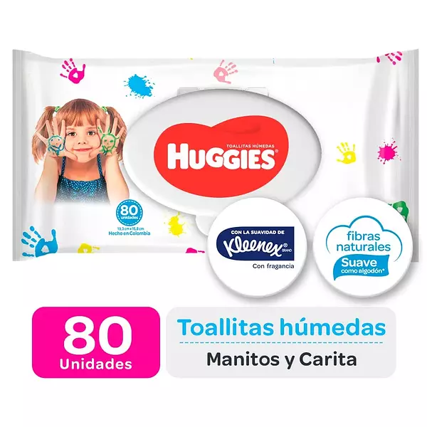 Toallitas Húmedas Manitos Y Caritas 80 Unidades