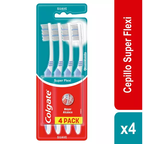 Cepillo Dental Colgate Super Flexi Suave 4 Unidades