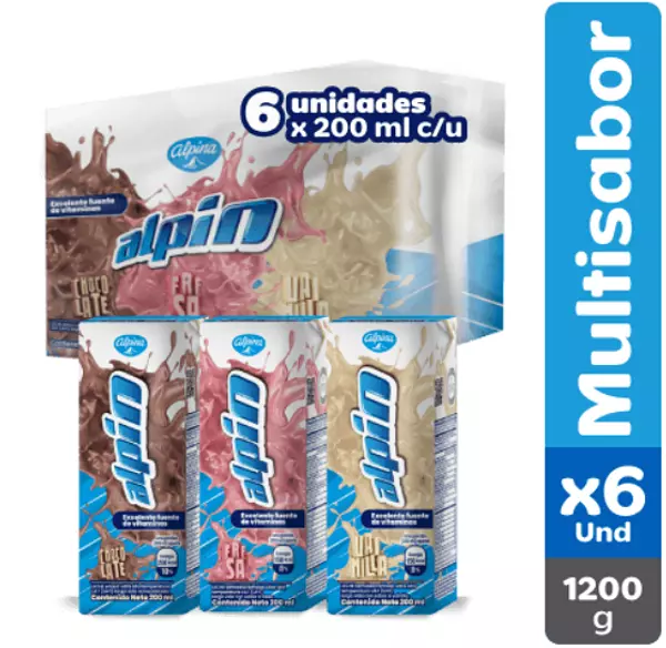 Alpin Multisabor 6 Unidades Caja X200 G