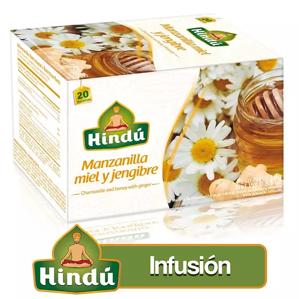 Infusión Hindú Manzanilla, Miel Y Jengibre 18g