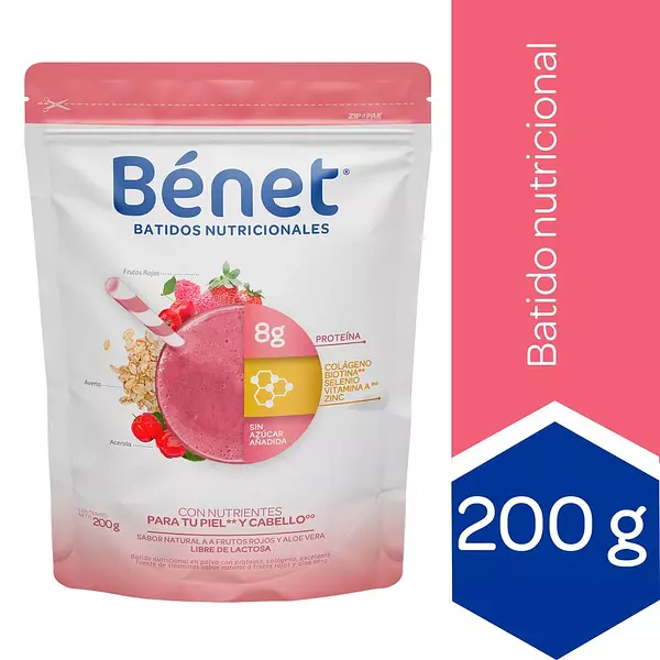 Benet Polvo Frutos Rojos Para Piel Y Cabello X 200g